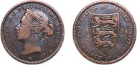 Jersey 1⁄12 Shilling Jersey British dependency 1894 1⁄12 Shilling - Victoria Bronze (180000) 9.3g VF KM 8 -