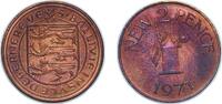 Guernsey 2 Pence Guernsey British dependency 1971 2 New Pence - Elizabeth II Bronze (1680000) 7.06g UNC KM 22 -