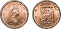 Jersey ½ Penny Jersey British dependency 1980 ½ New Penny - Elizabeth II (2nd portrait) Bronze (200000) 1.81g UNC KM 29 -