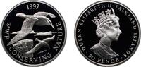 Falkland Islands 50 Pence Falkland Islands 1997 50 Pence - Elizabeth II (Black-browned Albatross; Silver Proof Issue) Silver (.925) (15000) 28.28g PF KM 5 -