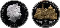 Cook Islands 10 Dollars Cook Islands New Zealand Free Association 2012 10 Dollars - Elizabeth II (Russian Landmarks) Silver (.999) (3000) 31.1g PF KM 20 -