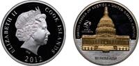 Cook Islands 10 Dollars Cook Islands New Zealand Free Association 2012 10 Dollars - Elizabeth II (United States of America Capitol) Silver (.999) 31.11g -