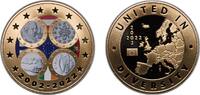 Germany Germany 2022 Finland Irland Austria Portugal Medal - 20th anniversary of the Euro Copper-Nickel Gold Plated 29g UNC -