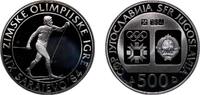 Yugoslavia 500 Dinars Yugoslavia Socialist Federal Republic 1984 500 Dinara (Winter Olympics 1984 - Cross-country Skiing) Silver (.925) (110000) 23.37 -