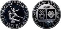 Yugoslavia 100 Dinars Yugoslavia Socialist Federal Republic 1984 100 Dinara (Winter Olympics 1984 - Pairs Figure Skating) Silver (.925) (110000) 13.05 -