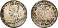 Sri Lanka 50 Cents Sri Lanka Ceylon (1597-1972) British Ceylon colony 1920 50 Cents - George V Silver (.550) (800000) 5.77g VF KM 109a -