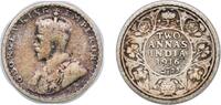 India 2 Annas India India - British 1916 2 Annas - George V (Type II) Silver (.917) (197878000) 1.38g VF KM 515 -