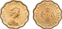 China 20 Cents China Hong Kong British colony 1975 20 Cents - Elizabeth II (2nd portrait) Nickel brass (79% Copper, 20% Zinc, 1% Nickel) Royal -