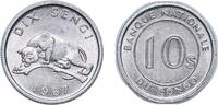 Republic of the Congo (Léopoldville) (1960-1971) 10 Sengis Republic of the Congo (Léopoldville) (1960-1971) 1967 10 Sengi Aluminium (Aluminium 97%, Magnesium 3%) (90996000) 0.73g UNC KM -