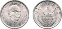 Rwanda 1 Franc Rwanda Republic 1965 1 Franc Copper-nickel Royal Mint of Belgium (45000000) 3.02g UNC KM 5 Schön 2 -