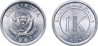 Republic of the Congo (Léopoldville) (1960-1971) 1 Likuta Republic of the Congo (Léopoldville) (1960-1971) 1967 1 Likuta Aluminium (Aluminium 97%, Magnesium 3%) Kings Norton Metal Compan -