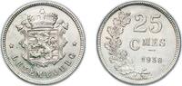 Luxembourg 25 Centimes Luxembourg 1938 25 Centimes - Charlotte (Maillechort) Nickel silver (64.3% Copper, 15.5% Nickel, 20.2% Zinc) Royal Mint of Belgi -