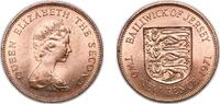 Jersey 2 Pence Jersey British dependency 1971 2 New Pence - Elizabeth II (2nd portrait) Bronze Royal Mint (Tower Hill) (2225000) 7.21g UNC KM 3 -