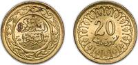 Tunisia 20 Millimes Tunisia Republic 1983 (AH1403) 20 Millimes (non-magnetic) Brass Royal Mint 4.48g UNC KM 307 Schön 205 -