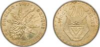Rwanda 20 Francs Rwanda Republic 1977 20 Francs Brass Monnaie de Paris (22000000) 8.03g UNC KM 15 Schön 17 -