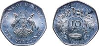 Uganda 10 Shillings Uganda Republic 1987 10 Shillings Nickel plated steel 5.77g BU KM 30 -
