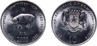 Somalia 10 Shillings Somalia Republic 2000 10 Shillings (Pig) Nickel clad steel 4.84g BU KM 101 -