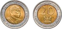 Kenya 20 Shillings Kenya 1998 20 Shillings Bimetallic: aluminium bronze centre in copper-nickel ring 9.1g UNC KM 32 Schön 34 -