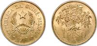 Guinea-Bissau 1 Peso Guinea-Bissau Republic 1977 1 Peso (FAO) Nickel brass (79% Copper, 20% Zinc, 1% Nickel) (7000000) 3.94g BU KM 18 Schön 18 -