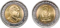 Kenya 5 Shillings Kenya 1997 5 Shillings Bimetallic: aluminium bronze centre in copper-nickel ring 3.77g BU KM 30 Schön 32 -