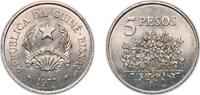 Guinea-Bissau 5 Pesos Guinea-Bissau Republic 1977 5 Pesos (FAO) Copper-nickel (75% Copper, 25% Nickel) (6000000) 8.01g BU KM 20 Schön 20 -