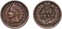 United States 1 Cent United States Federal republic 1899 1 Cent Indian Head Cent Bronze (.950 copper, .050 tin and zinc) (53598000) 3g VF KM 90a Sc -