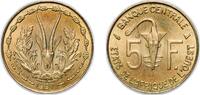 Western African States 5 Francs CFA Western African States 1997 5 Francs CFA Aluminium-nickel-bronze (92% Copper, 6% Aluminium, 2% Nickel) (18060000) 3.03g BU KM 2a -