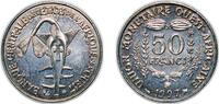 Western African States 50 Francs CFA Western African States 1997 50 Francs CFA (non-magnetic) Copper-nickel (75% Copper, 25% Nickel) (25760000) 5.02g BU KM 6 Schön 1 -
