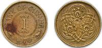 Guyana 1 Cent Guyana Republic 1970 1 Cent Nickel brass Royal Mint (6000000) 1.5g XF KM 31 Schön 31 -