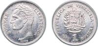 Venezuela 1 Bolivar Venezuela Fourth Republic 1989 1 Bolívar Nickel clad steel VDM Metals / Vereinigte Deutsche Metallwerke Mint (370000000) 4.2g UN -