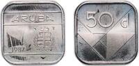 Aruba 50 Cents Aruba Dutch colony 1987 50 Cents Nickel plated steel Royal Dutch Mint (121651) 5g BU KM 4 Schön 4 -