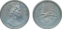 Isle of Man 1 Crown Isle of Man British dependency 1986 PM 1 Crown - Elizabeth II (World Cup Mexico - Player Scoring) Silver (.925) 28.6g BU KM 161 -