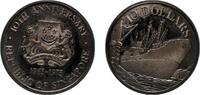 Singapore 10 Dollars Singapore Republic ND (1975) 10 Dollars (Freighter beside Wharf; 10th Anniversary of Independence) Silver (.500) (10000) 31g PF -