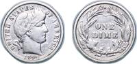 United States 1 Dime United States Federal republic 1899 1 Dime Barber Dime Silver (.900) (.100 copper) United States Mint of Philadelphia (1985000 -
