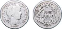 United States 1 Dime United States Federal republic 1899 S 1 Dime Barber Dime Silver (.900) (.100 copper) San Francisco Mint (1867493) 2.37g VF KM -