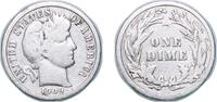 United States 1 Dime United States Federal republic 1909 1 Dime Barber Dime Silver (.900) (.100 copper) United States Mint of Philadelphia (1024000 -