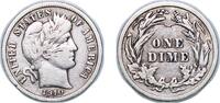 United States 1 Dime United States Federal republic 1910 1 Dime Barber Dime Silver (.900) (.100 copper) United States Mint of Philadelphia (1152000 -