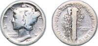 United States 1 Dime United States Federal republic 1927 D 1 Dime Mercury Dime Silver (.900) United States Mint of Denver, (4812000) 2.34g VF KM 14 -
