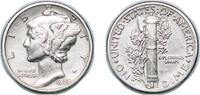 United States 1 Dime United States Federal republic 1929 1 Dime Mercury Dime Silver (.900) United States Mint of Philadelphia (25970000) 2.49g AU K -