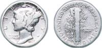 United States 1 Dime United States Federal republic 1937 1 Dime Mercury Dime Silver (.900) United States Mint of Philadelphia (56865756) 2.38g VF K -