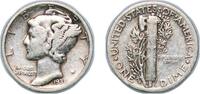 United States 1 Dime United States Federal republic 1938 S 1 Dime Mercury Dime Silver (.900) San Francisco Mint (8090000) 2.36g VF KM 140 Schön 133 -