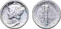 United States 1 Dime United States Federal republic 1941 D 1 Dime Mercury Dime Silver (.900) United States Mint of Denver, (45634000) 2.49g AU KM 1 -