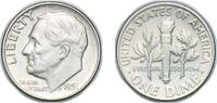 United States 1 Dime United States Federal republic 1951 D 1 Dime Roosevelt Silver Dime Silver (.900) United States Mint of Denver, (52200000) 2.5g -