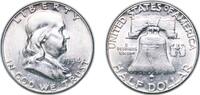 United States ½ Dollar United States Federal republic 1954 ½ Dollar Franklin Half Dollar Silver (.900) United States Mint of Philadelphia (13188202) -