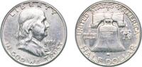 United States ½ Dollar United States Federal republic 1951 D ½ Dollar Franklin Half Dollar Silver (.900) Philadelphia Mint (9475200) 12.3g XF KM 199 -