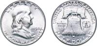 United States ½ Dollar United States Federal republic 1954 ½ Dollar Franklin Half Dollar Silver (.900) (13188202) 12.56g UNC KM 199 Schön 200 -