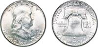 United States ½ Dollar United States Federal republic 1955 ½ Dollar Franklin Half Dollar Silver (.900) (2498181) 12.48g UNC KM 199 Schön 200 -
