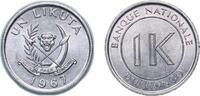 Republic of the Congo (Léopoldville) (1960-1971) 1 Likuta Republic of the Congo (Léopoldville) (1960-1971) 1967 1 Likuta Aluminium (Aluminium 97%, Magnesium 3%) (196800000) 1.22g UNC KM -