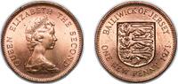 Jersey 1 Penny Jersey British dependency 1971 1 New Penny - Elizabeth II (2nd portrait) Bronze (4500000) 3.52g UNC KM 30 -