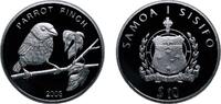 Samoa Samoa 2003 10 Tala - Engangered Wildlife Parrot Finch Silver (.925) 31.1g PF -